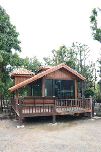 Exterior of house against clear sky