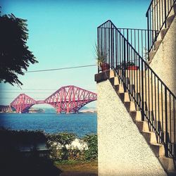 View of built structure against blue sky