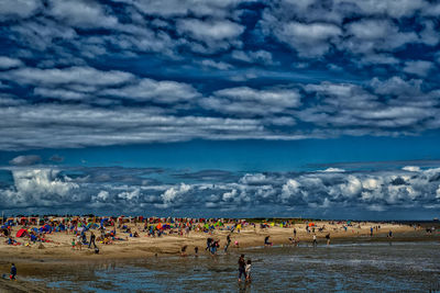 Tourists enjoying at beach