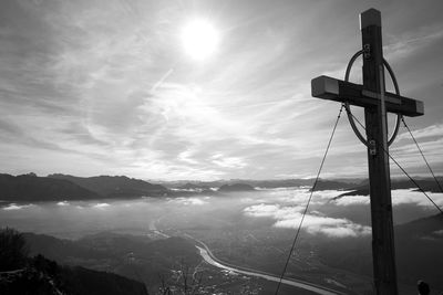Low angle view of mountain against sky