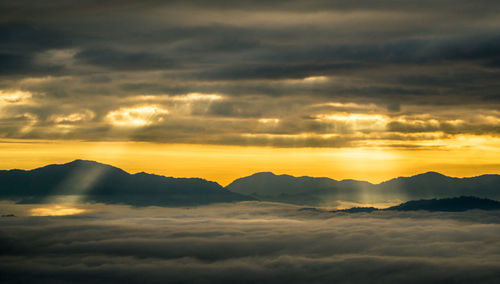 Scenic view of cloudscape during sunset