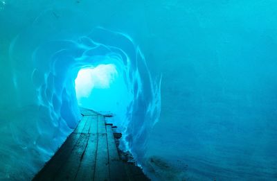 Scenic view of sea during winter