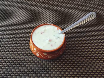 Close-up of drink in container