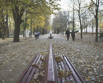 People waiting in city