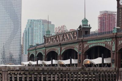 View of buildings against sky in city