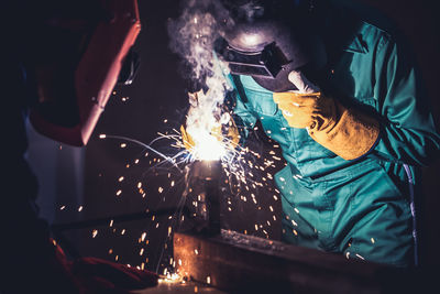 Man working at construction site