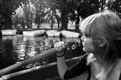 Boy and girl in water