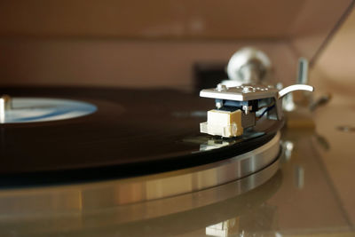 Close-up of telephone booth