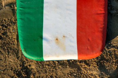 Lounge chair covered with indian flag