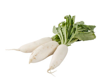 Close-up of banana against white background