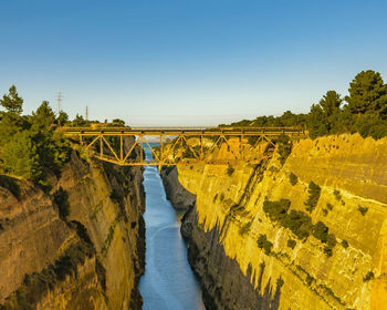 Scenic view of bridge against clear sky