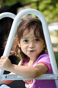 Portrait of girl smiling