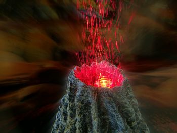 Close-up of illuminated red lights