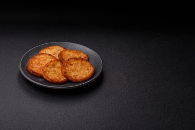 High angle view of food on table