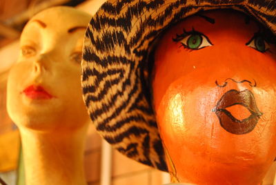 Close-up of pumpkin at home