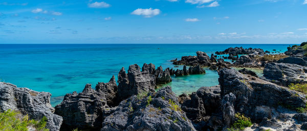 Panoramic view of sea against sky