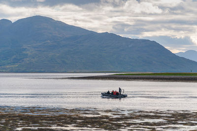 Boat sailing in the loch diuch, scotland