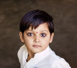 Close-up portrait of cute boy
