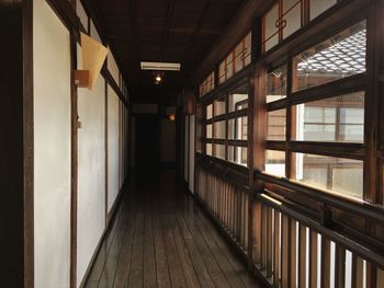 Empty corridor in building