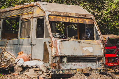 Old abandoned bus