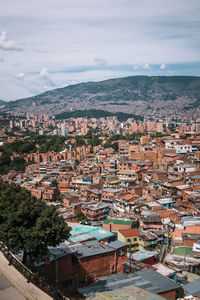 Slum in medellin at colombia