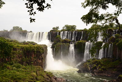 Scenic view of waterfall