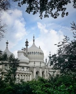 Low angle view of temple against sky