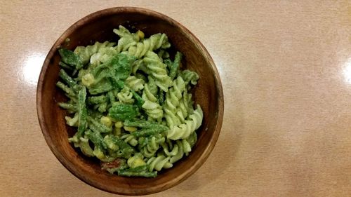 High angle view of salad in plate