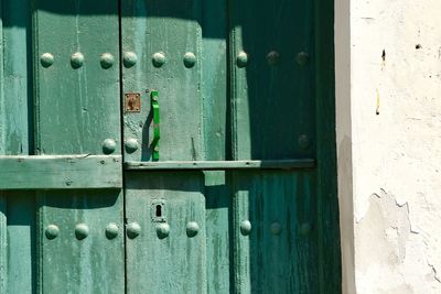 Close-up of closed door