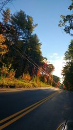 Road passing through country road