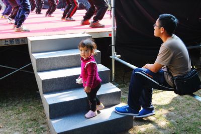 Girl sitting in traditional clothing