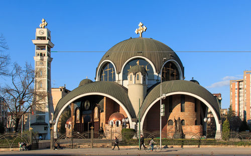 Church of st clement of ohrid against blue sky