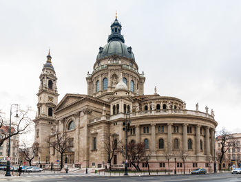 View of historic building in city against sky