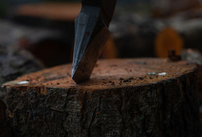 Close-up of rusty metal