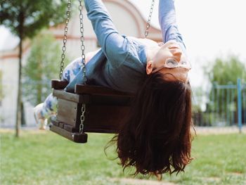 Girl standing in park