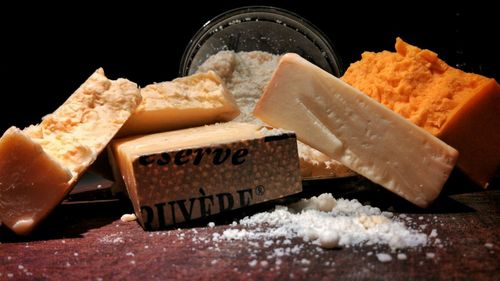 Close-up of cheese on table