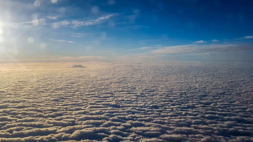 Scenic view of land against sky during winter