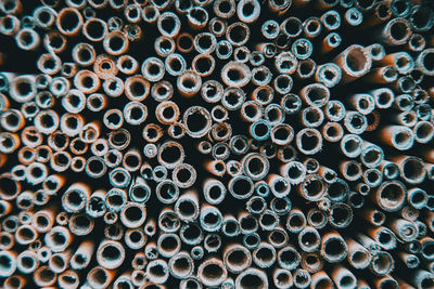 Full frame shot of pipes
