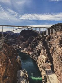 Bridge over river against sky