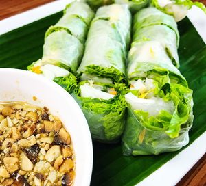 Close-up of vegetables in plate