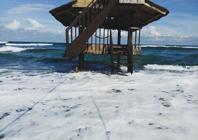 Lifeguard hut at beach