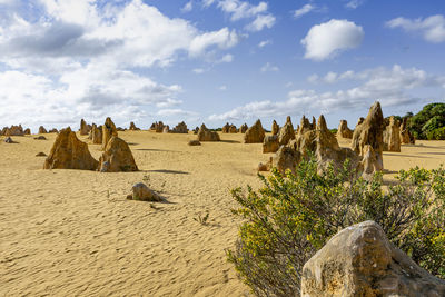 Panoramic view of desert against sky