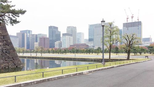 View of city against clear sky