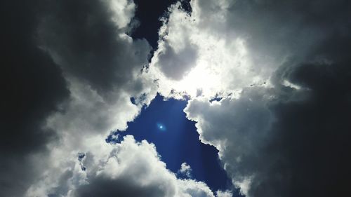 Low angle view of cloudy sky