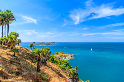 Scenic view of sea against sky