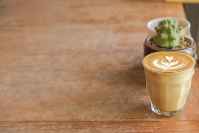 Coffee cup on table