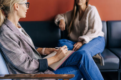 The psychologist makes a social survey of the reference group. 