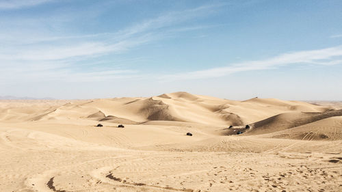 Scenic view of desert against sky