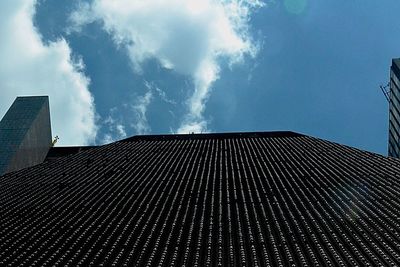 Low angle view of modern building against sky