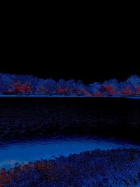 Reflection of water in lake at night
